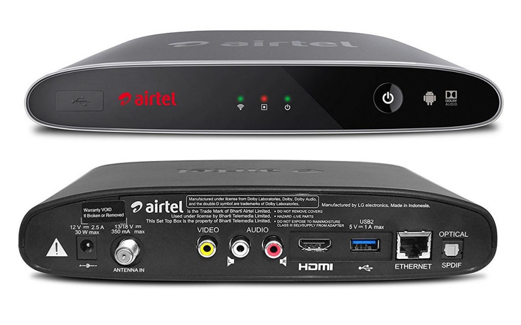 Airtel Internet TV Set Top Box