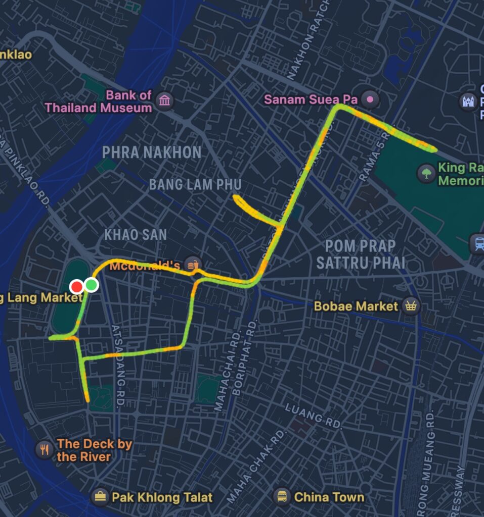 Amazing Thailand Marathon Bangkok 10k Heat Map