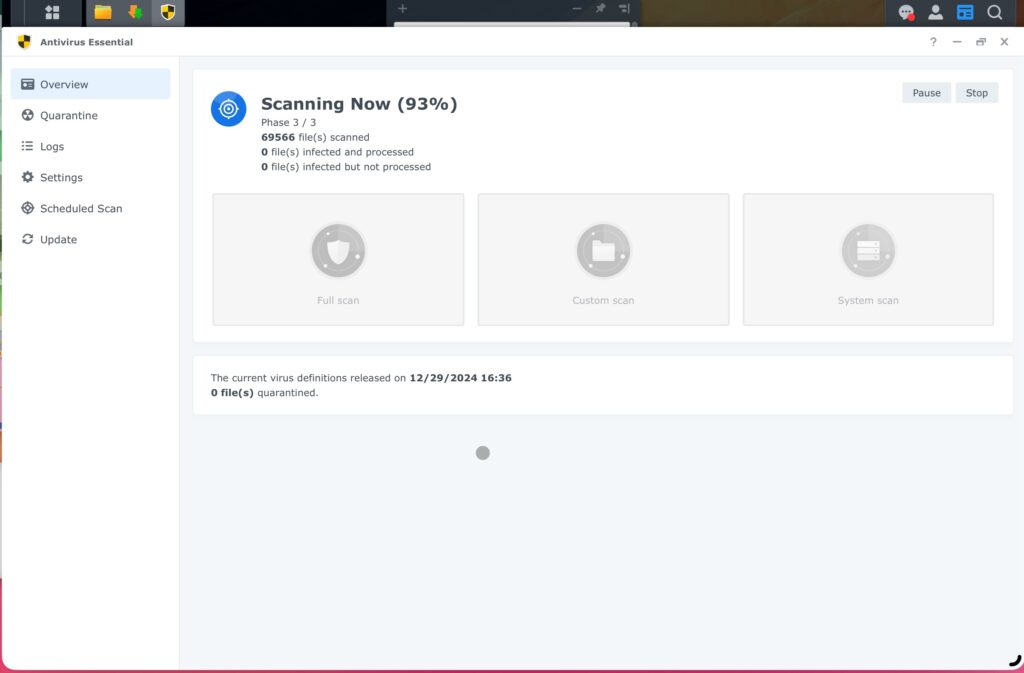 Antivirus Essentials on Synology DSM