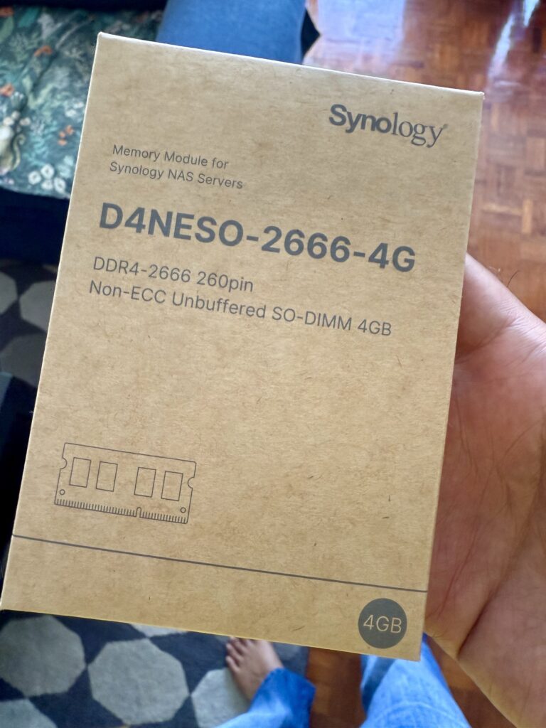 D4NESO-2666-4G 4GB RAM upgrade for Synology DS224+