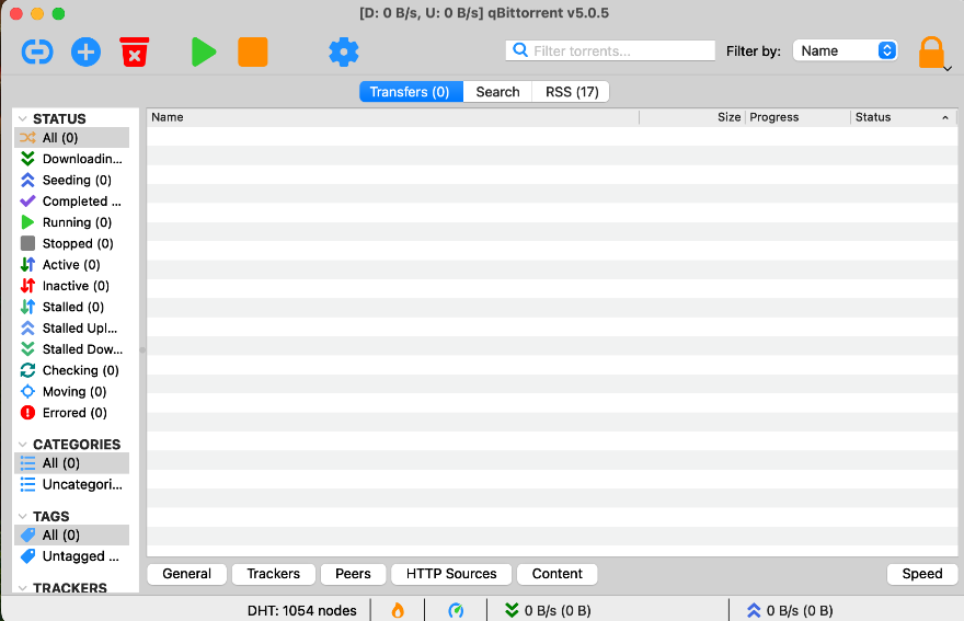 qBittorrent v5.0.5 on macOS