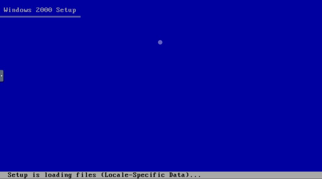 Windows 2000 Setup: Setup is loading files