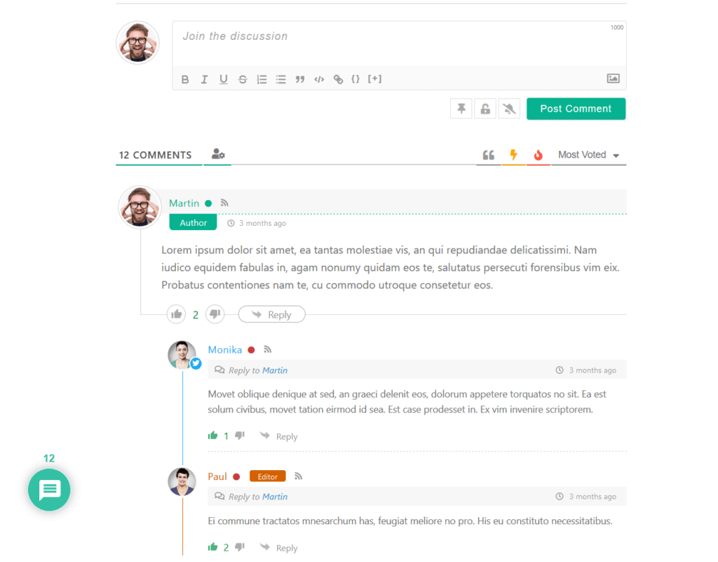 wpDiscuz Comment Examples