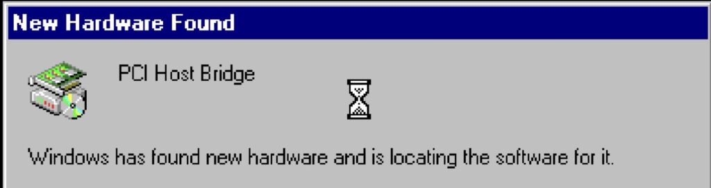New Hardware Found : PCI Host Bridge