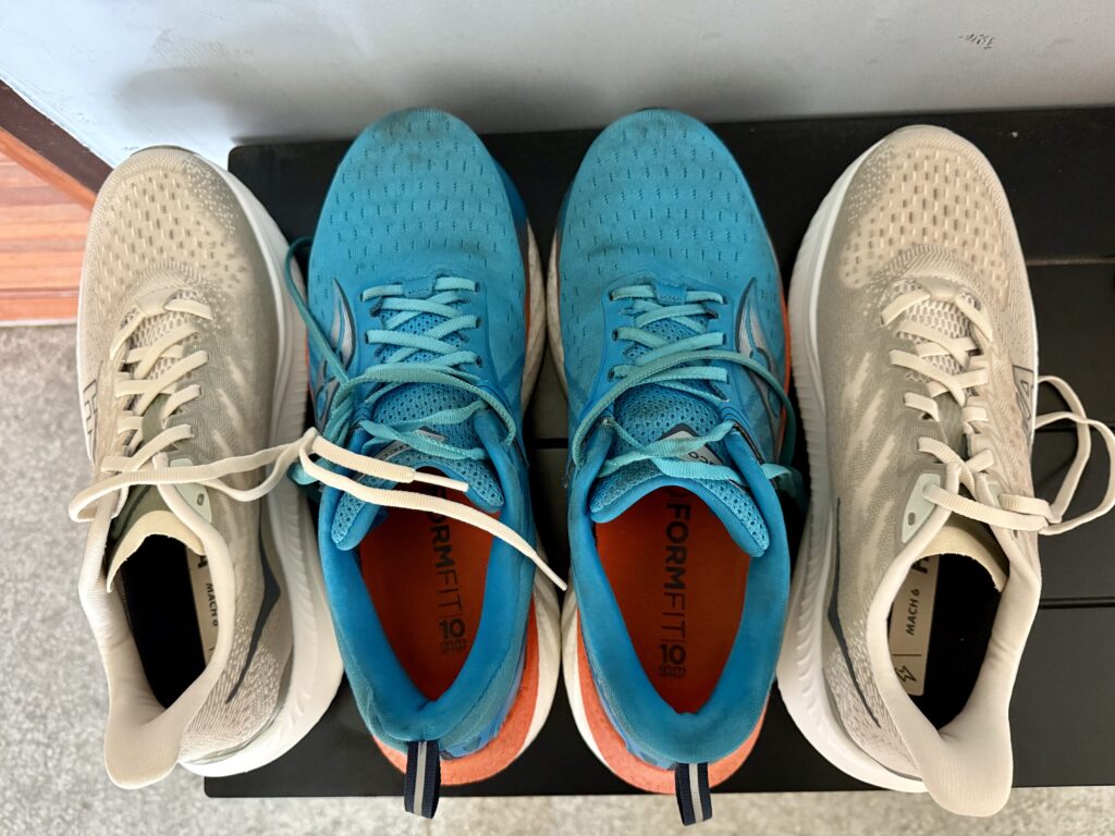 Hoka Mach 6 with Saucony Triumph 22