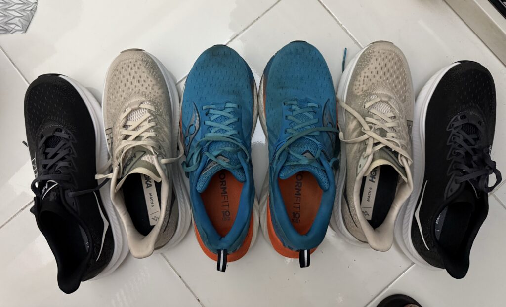 Hoka Mach 6 wide with Hoka Mach 6 with Saucony Triumph 22