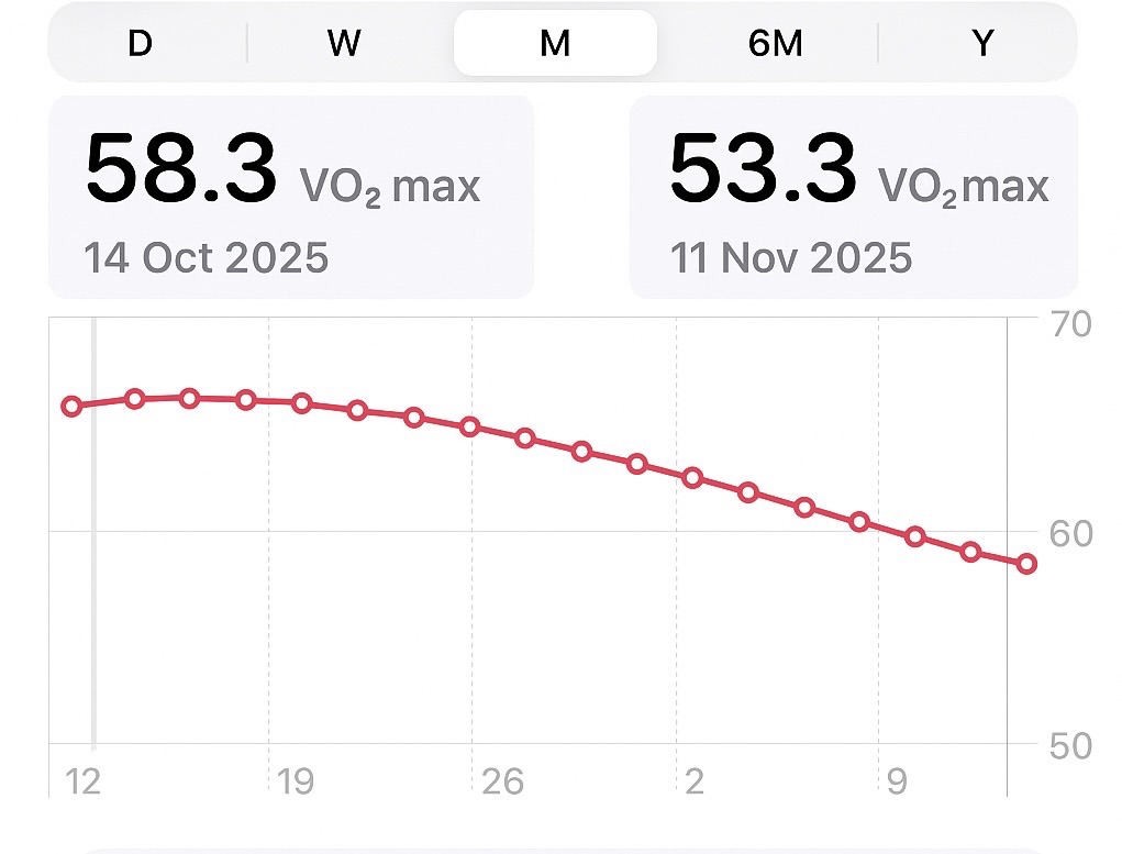 VO2 max with Zone 2 running over a month
