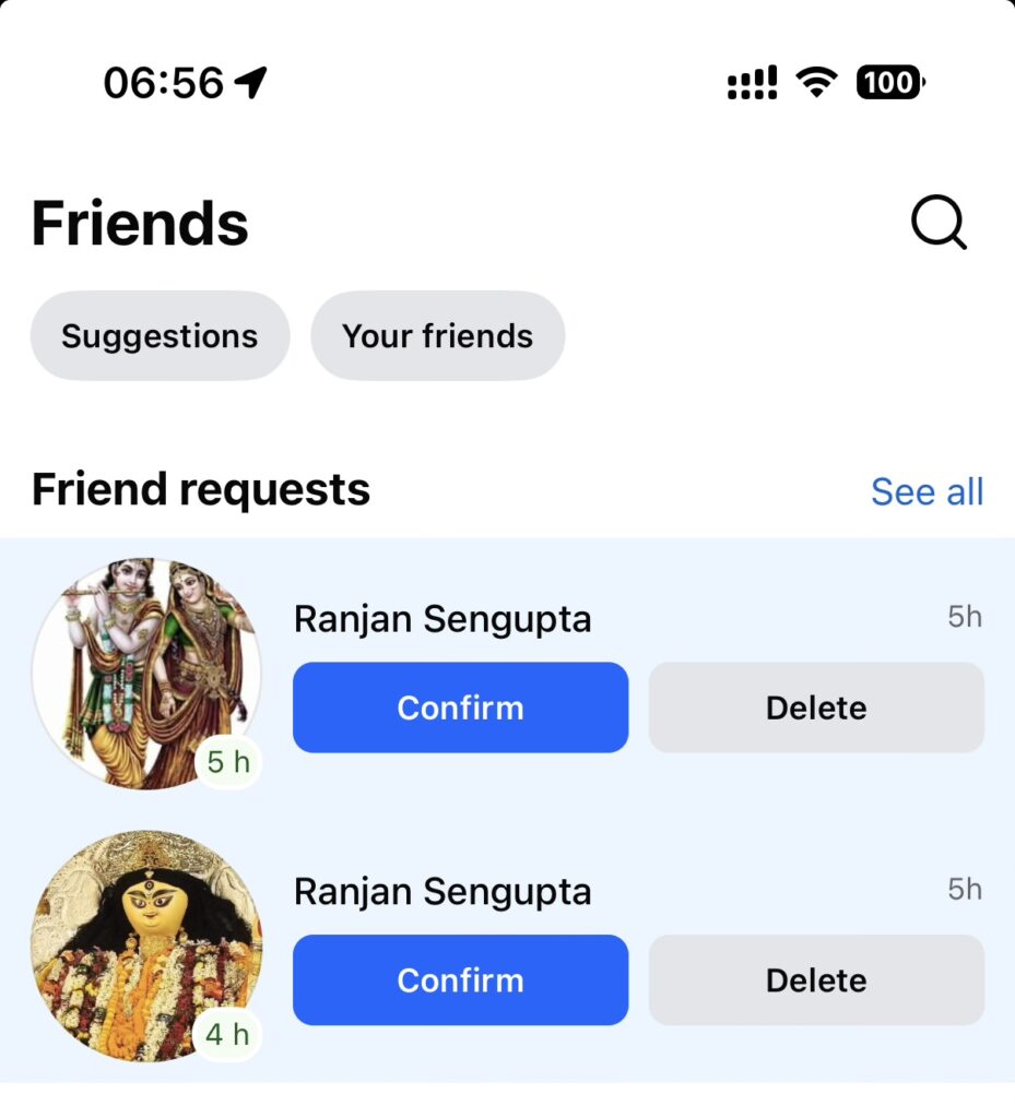 Bhikhari mama has at least 3 Facebook accounts