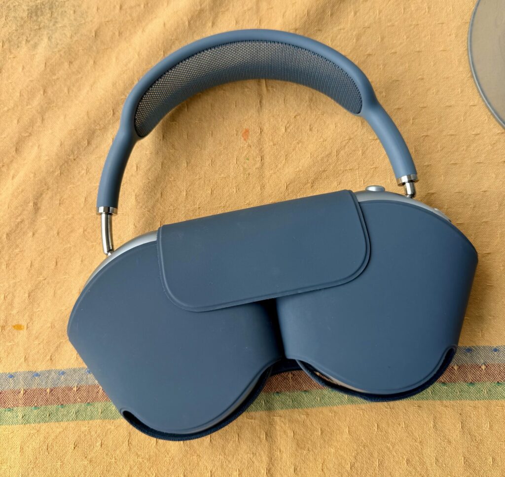 AirPods Max in their bralette