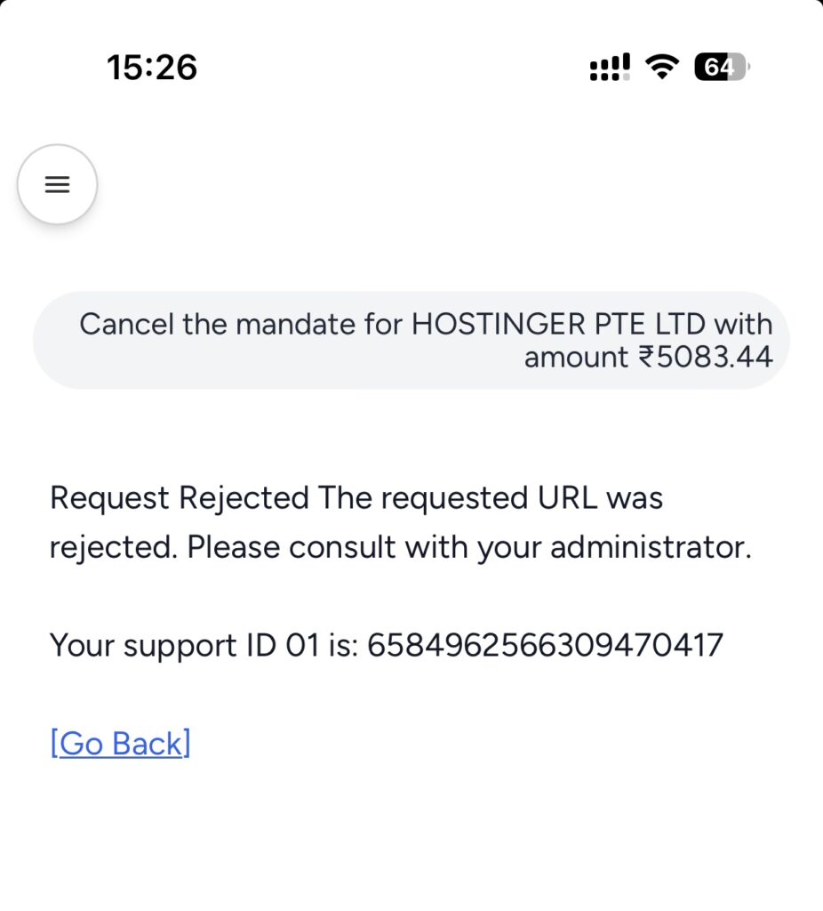 UPI Help won't let me cancel the mandates