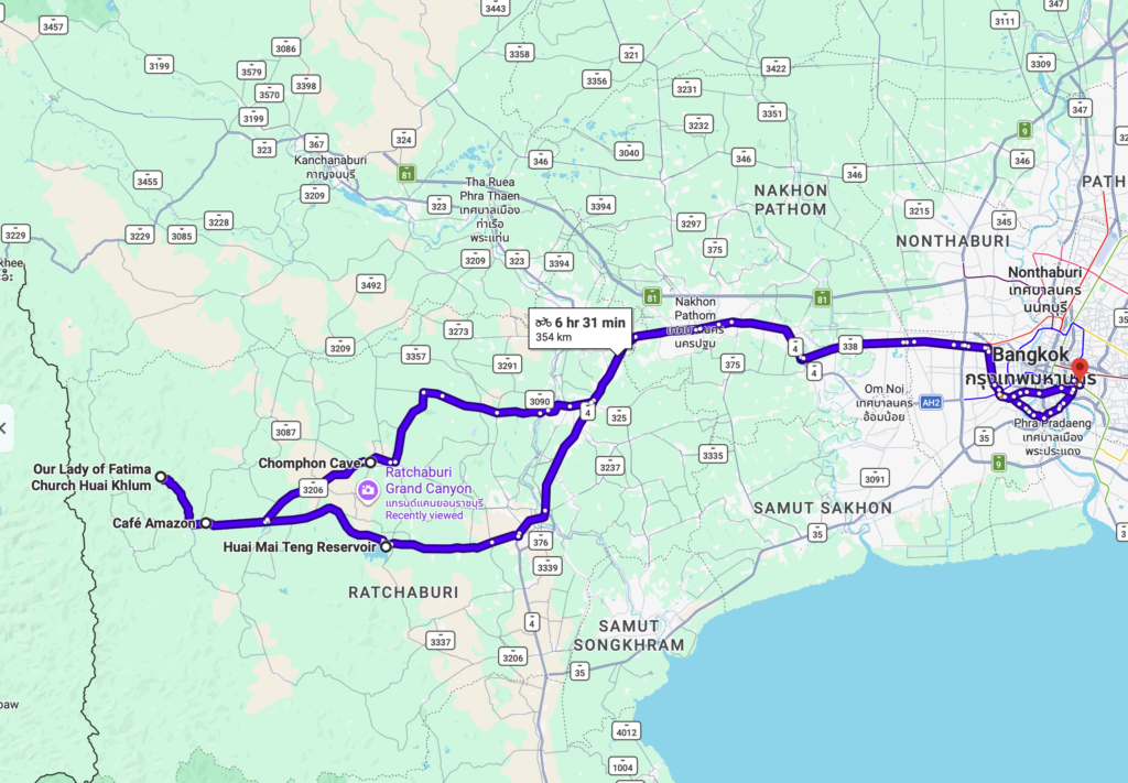 Bangkok to Suan Phueng & back